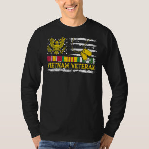 Camiseta Vietnam Veterano de guerra de bandera de EEUU Tee