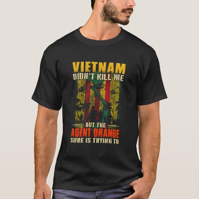 Camiseta Vietnam War Orange Agent Military Victims Retired  (Anverso)