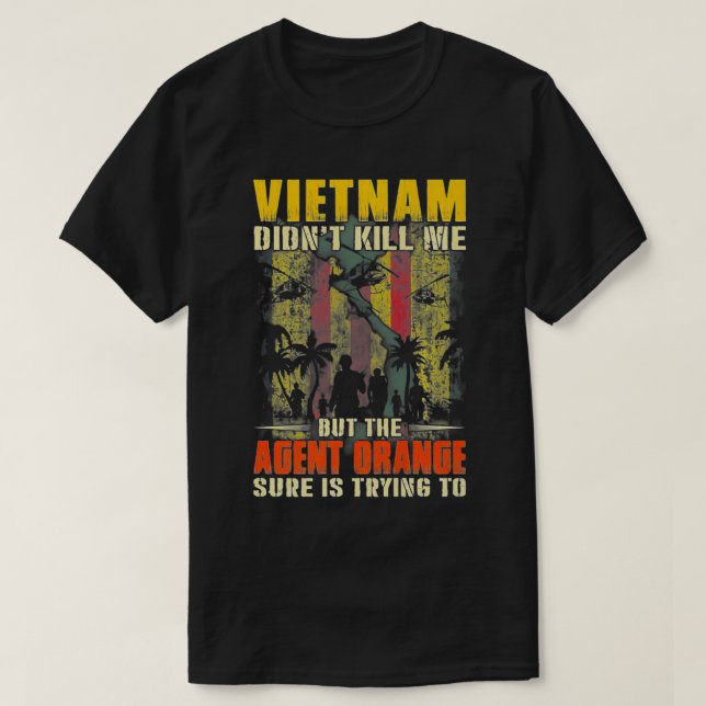 Camiseta Vietnam War Orange Agent Military Victims Retired  (Diseño del anverso)