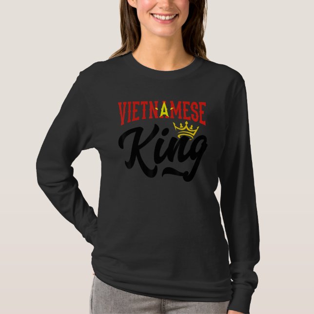 Camiseta Vietnamese King Vietnam Vietnamese Vietnam Flag (Anverso)