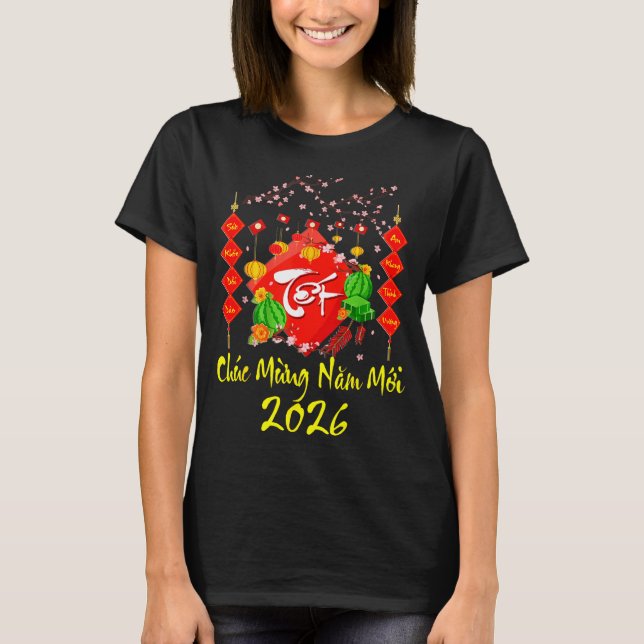 Camiseta Vietnamese Lunar New Year 2026 Tet Viet Chuc Mung  (Anverso)