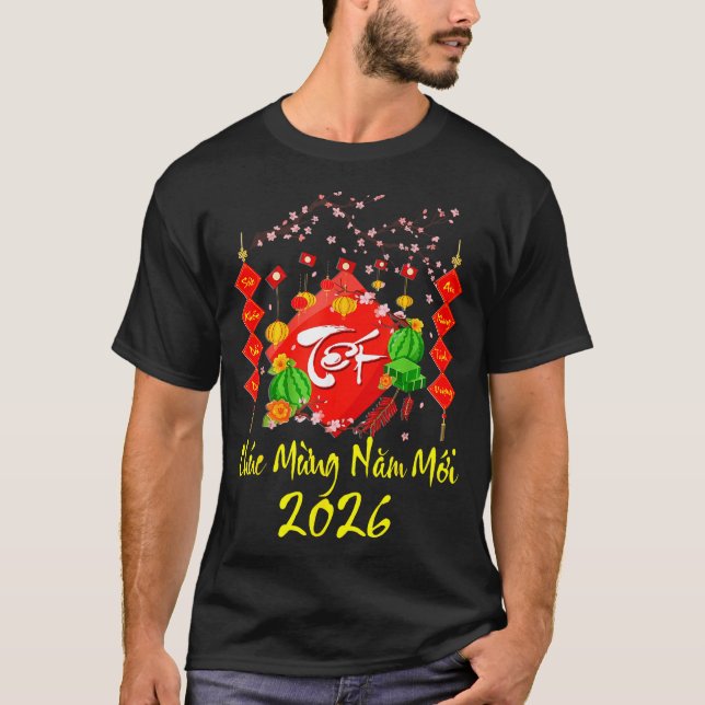Camiseta Vietnamese Lunar New Year 2026 Tet Viet Chuc Mung  (Anverso)