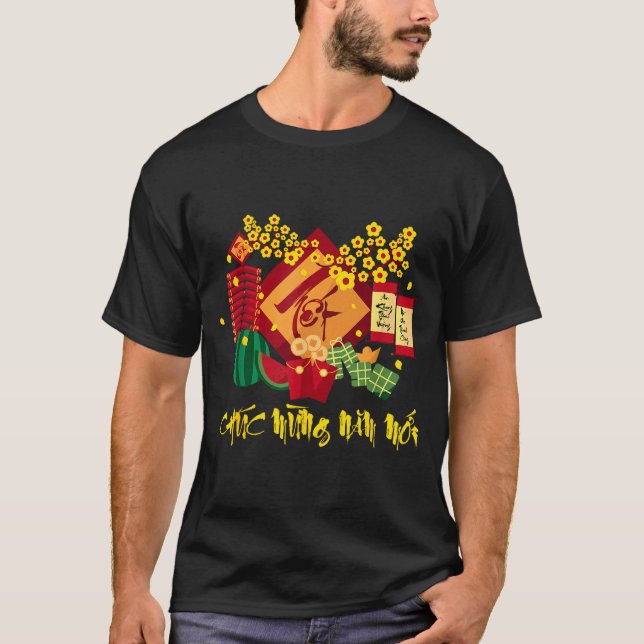 Camiseta Vietnamese Lunar New Year 2026 Tet Viet Chuc Mung  (Anverso)