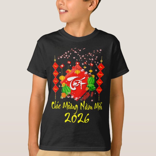 Camiseta Vietnamese Lunar New Year 2026 Tet Viet Chuc Mung  (Anverso)