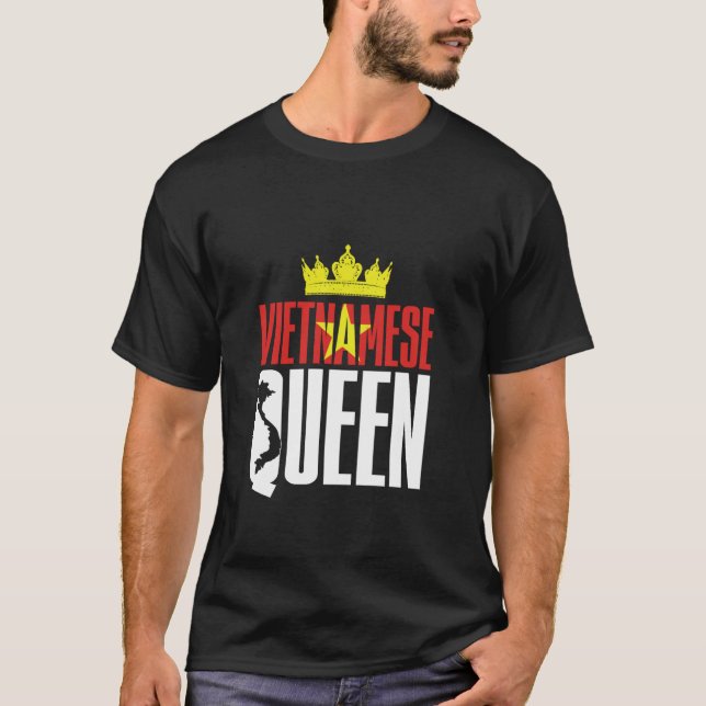 Camiseta Vietnamese Queen Vietnam Vietnamese Vietnam Flag (Anverso)