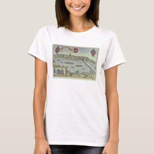 Camiseta View of the city of Warsaw beside the river Vistul