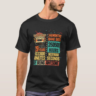 Camiseta Vigencia veneciana 29 años Retro Cassette 29º naci