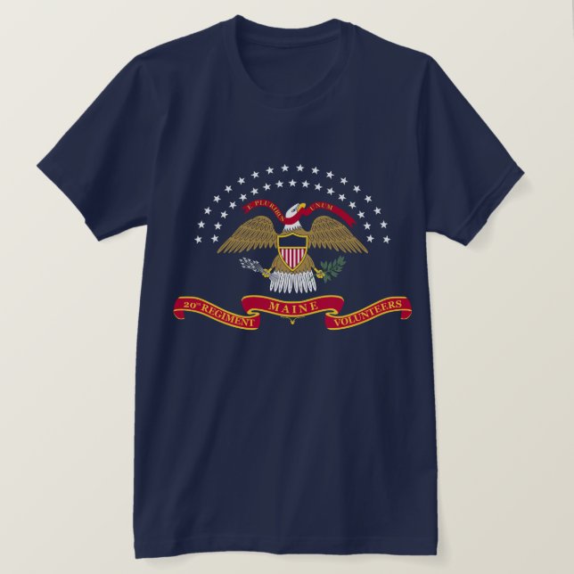 Camiseta vigésimo Emblema de Maine (Anverso del diseño)