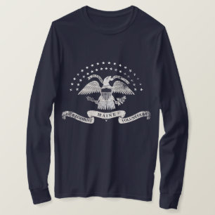 Camiseta vigésimo Emblema de Maine - apenado