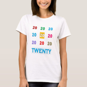 Camiseta vigésimo GIF ELEGANTE del vigésimo aniversario d