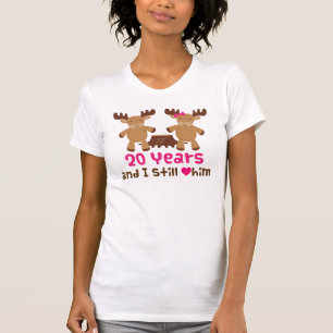 Camiseta vigésimo Regalo del aniversario para ella