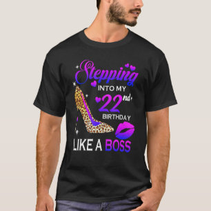 Camiseta Vigésimo segundo cumpleaños en 22 leopardo sho