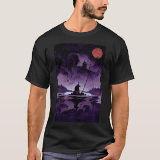 Camiseta vigila en arte original del lago fantasma