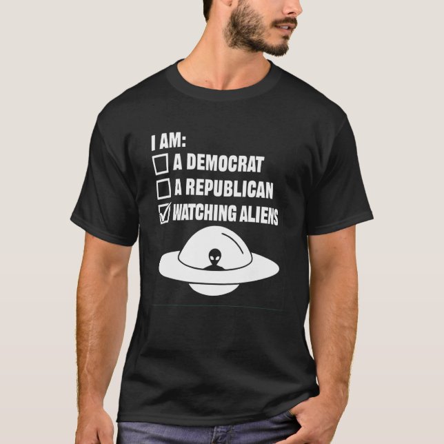 Camiseta Vigilancia de Aliens Ufo Buque espacial Extraterre (Anverso)