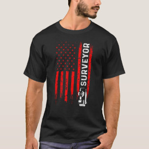Camiseta Vigilancia de la tierra por la bandera de los Esta