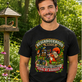 Camiseta Vigilancia del Barrio Ardilla Divertida Observació
