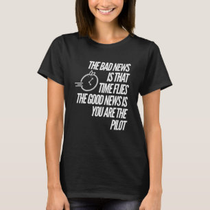 Camiseta Vigilancia del programa piloto gráfico de reloj de