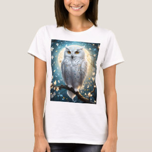 Camiseta Vigilancia Lunar: El Búho de Nieve Blanco