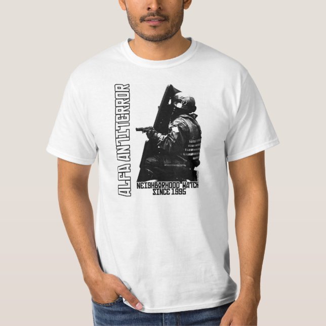Camiseta Vigilancia vecinal ANTITERROR de la ALFA "desde (Anverso)