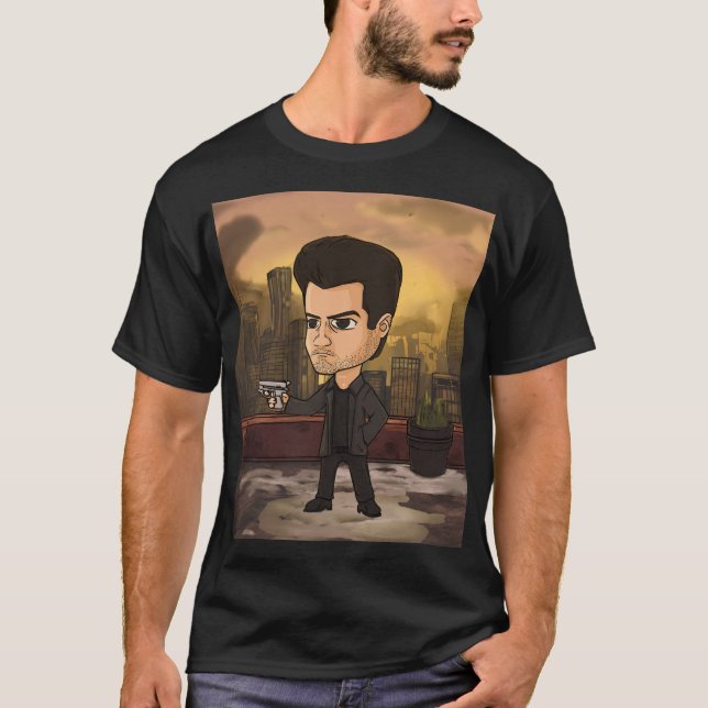 Camiseta Vigilante Chibi Noir (Anverso)