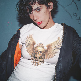 Camiseta Vigilia de Cráneo Gótico Dorado de Ascensión