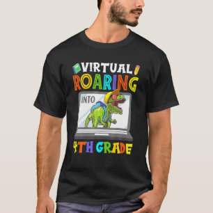 Camiseta Vigilia virtual en el té en línea de dinosaurios d