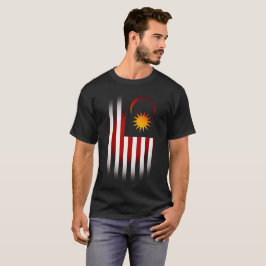 CAMISETA VIGNETTE DE BANDERA DE PATRIOTA ROJO BLANCO Y AZUL