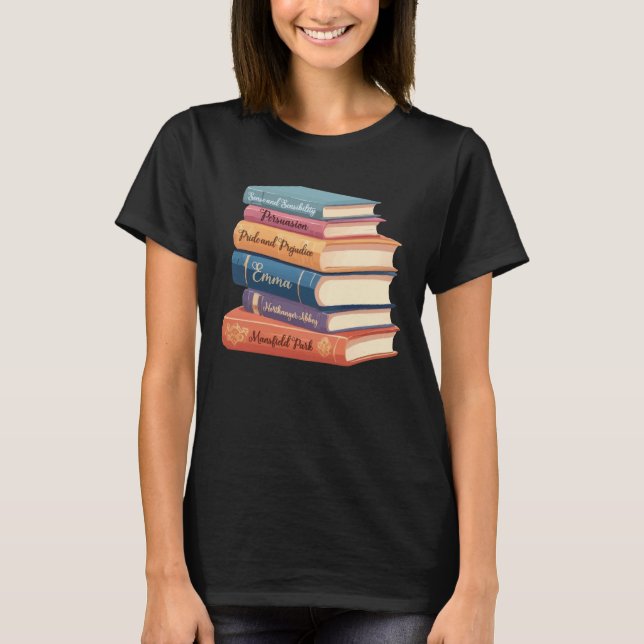 Camiseta VII Novelas de Jane Austen (Anverso)