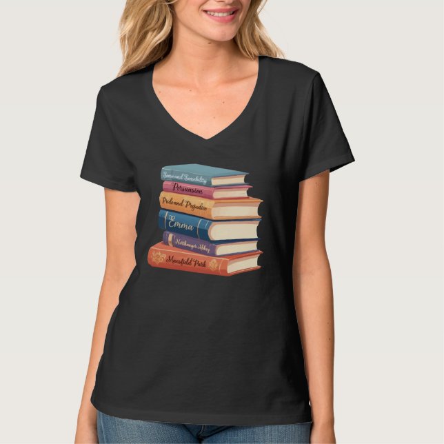 Camiseta VII Novelas de Jane Austen (Anverso)