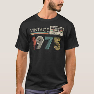 Camiseta Viintage 1975 Limited Edition Cassette Retro