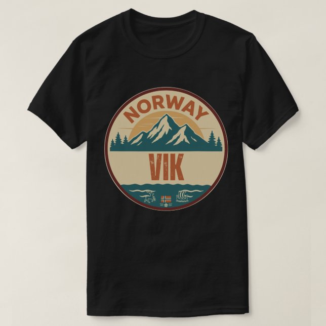 Camiseta Vik, Noruega Noruega (Diseño del anverso)