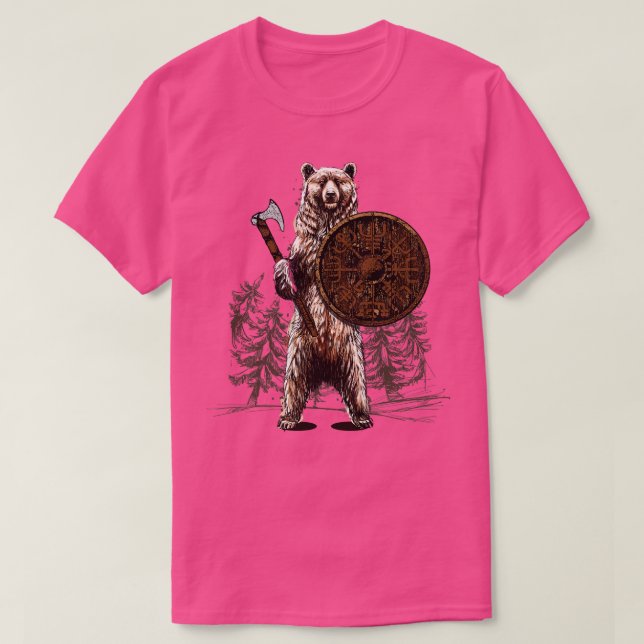 Camiseta Viking Bear Warrior Odin Berserker Vikings Norse M (Diseño del anverso)