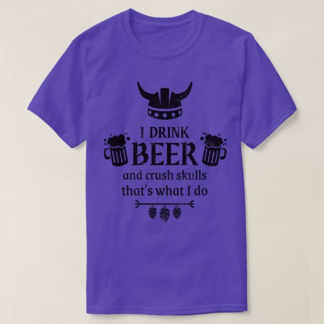 Camiseta Viking Beer Drinker Funny diciendo (Diseño del anverso)