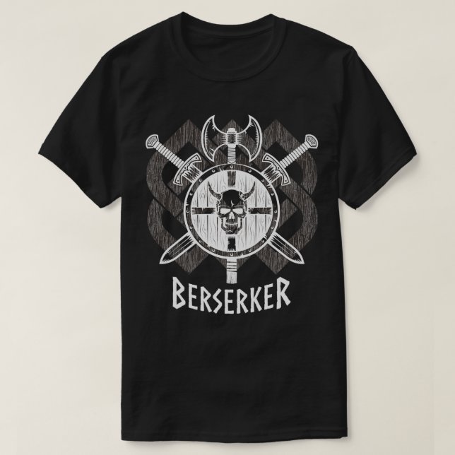 Camiseta Viking Berserker Fierce Norse guerrero salvaje 2 (Diseño del anverso)
