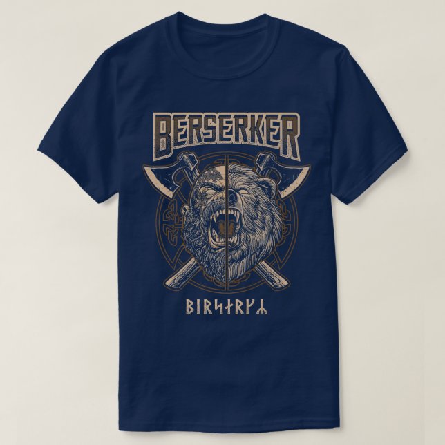 Camiseta Viking Berserker Norse Pagan Bear Warrior Premium (Diseño del anverso)