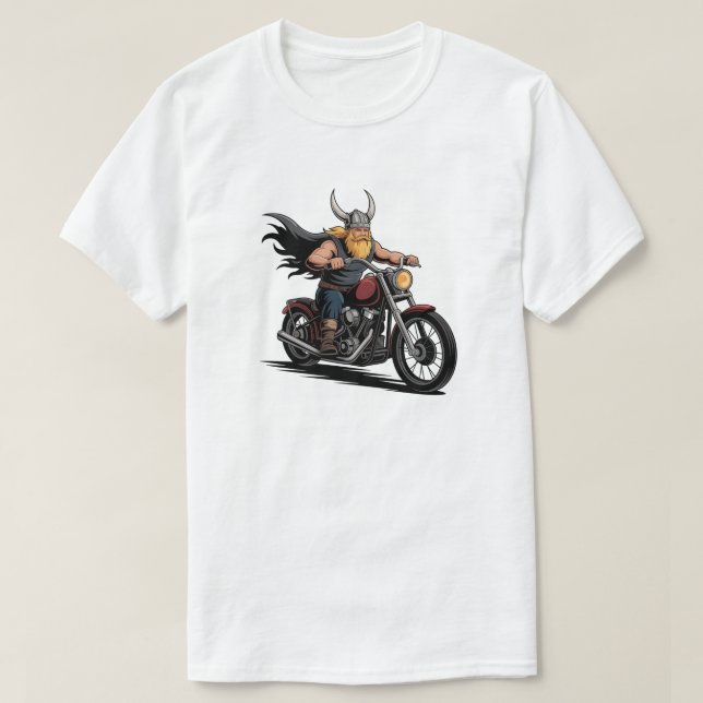 Camiseta Viking Biker Motorcycle Rider Cool Graphic (Diseño del anverso)