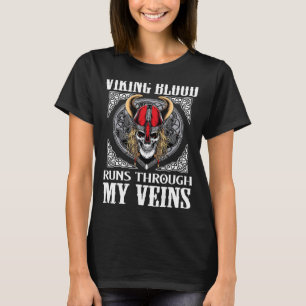 Camiseta Viking Blood Corre A Través De Mis venas