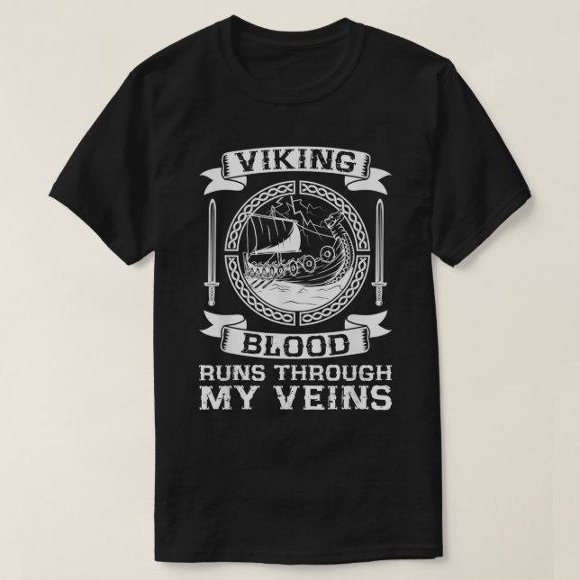 Camiseta Viking Blood Men Gift Vik (Diseño del anverso)