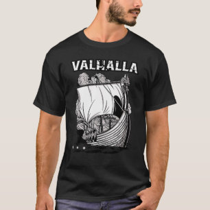 Camiseta Viking Bote Mitología nórdica Valhalla Runes Odin