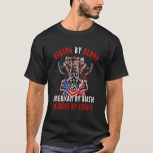Camiseta Viking By Blood American Por Nacimiento Patriota P
