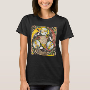 Camiseta Viking Celtic Knotwork Abejas en espiral celta tri