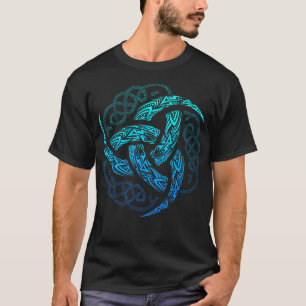 Camiseta Viking Celtic Knotwork Triple Cuerno De Odin