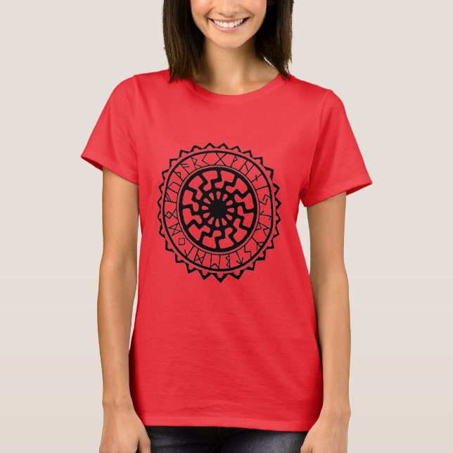 Camiseta Viking Celtic Sun Rune Calendar (Anverso)