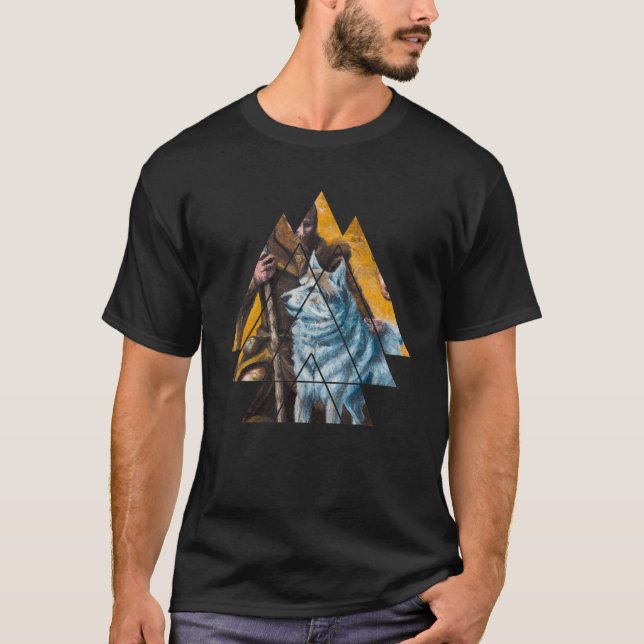 Camiseta Viking con Wolf Nordic Runes viking (Anverso)