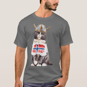 Camiseta Viking de gato forestal noruego