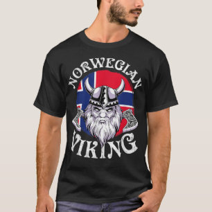 Camiseta Viking Divertido Bandera de Noruega Vikingos