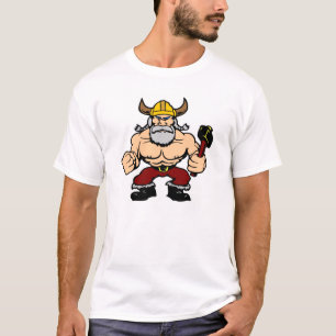 Camiseta Viking enojado blanco