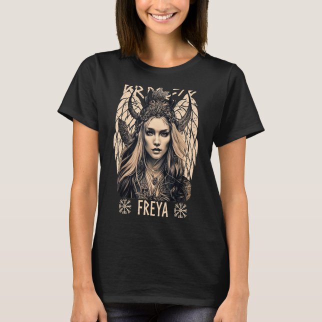 Camiseta Viking Goddess Freya Shieldmaiden Celtic Mythology (Anverso)