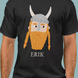 Camiseta Viking gracioso personalizado<br><div class="desc">Un Viking divertido,  perfecto para tu escandinavo favorito. Arte original de Nic Squirrell. Cambie el nombre a personalizar.</div>