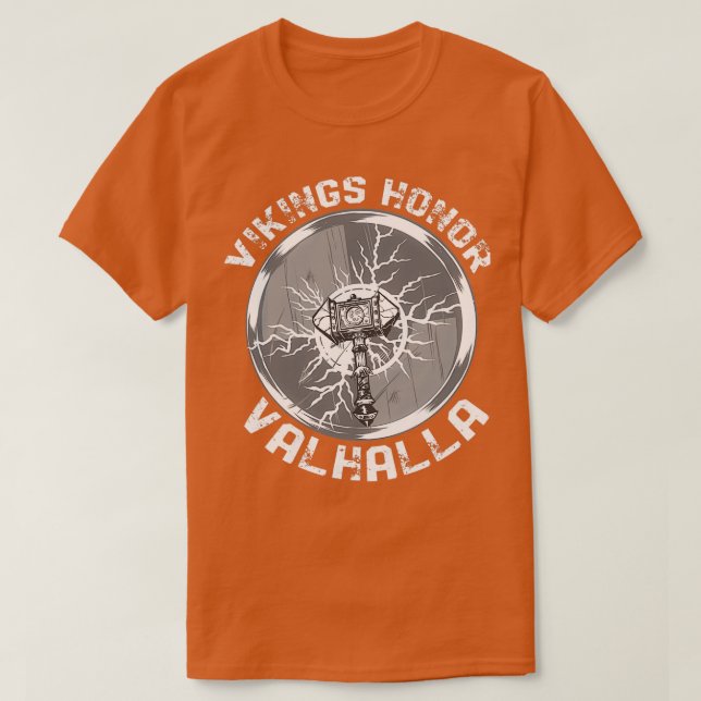 Camiseta Viking Honor Valhalla Viking Hammer (Diseño del anverso)